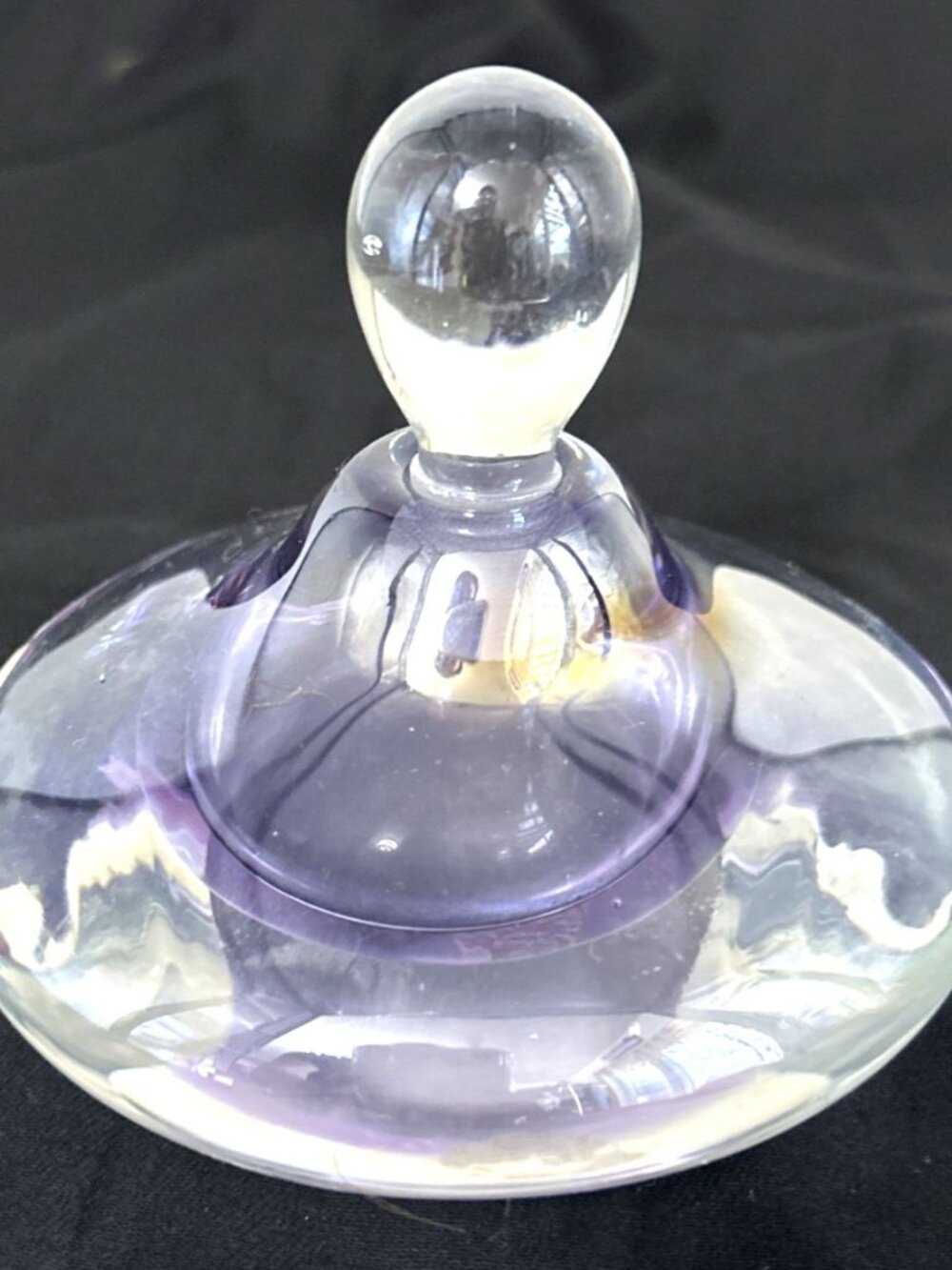 Marilyn Miglin Purple Glass Perfume Bottle Refillable Unused